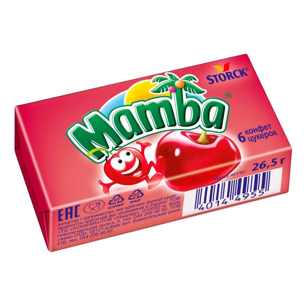 Конфета жевательная Мамба 26,5г