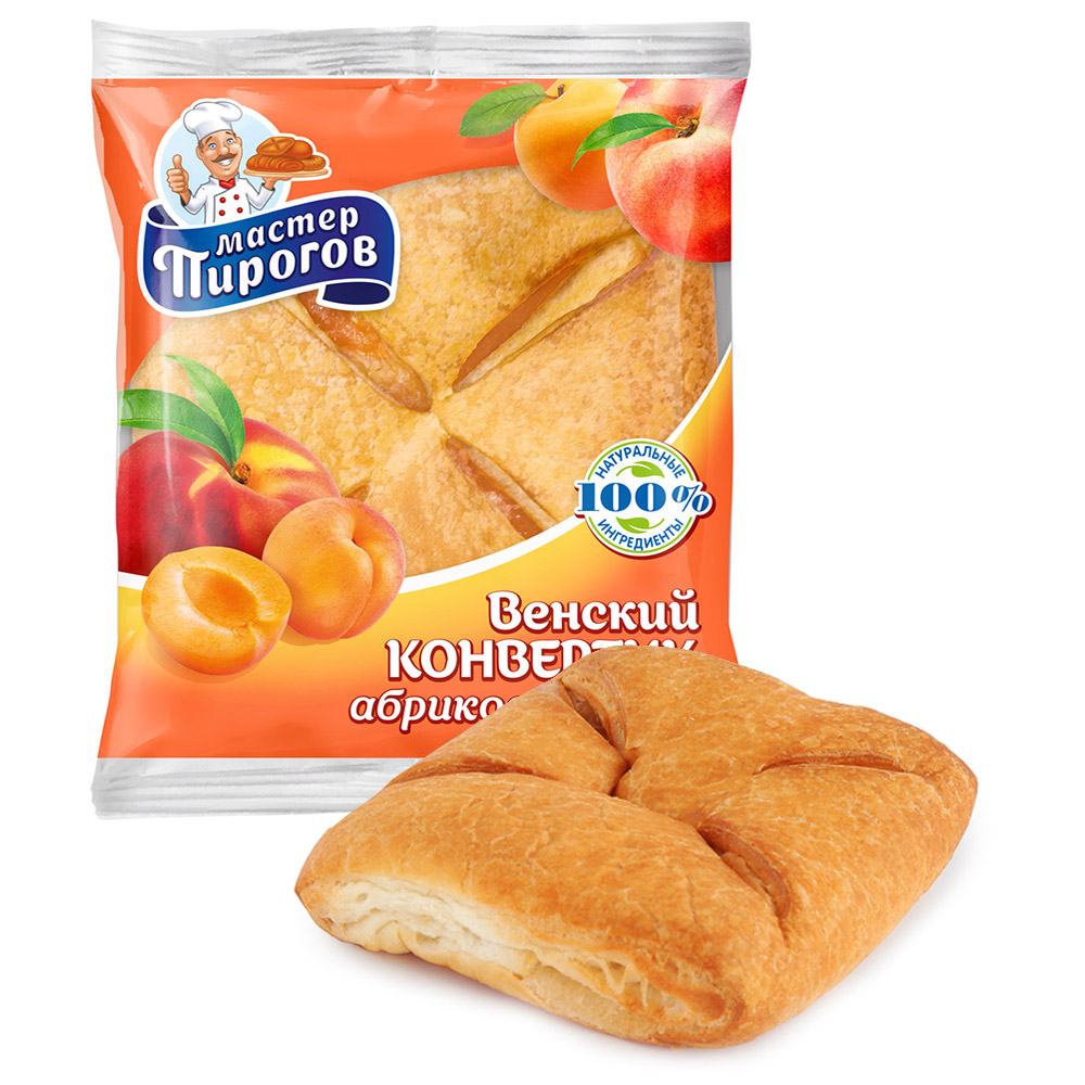 Слойка Конвертик 70г абрикос/персик