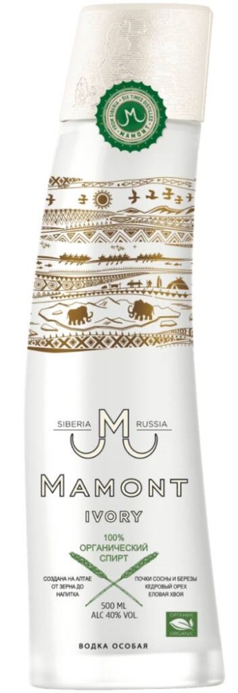 Водка Мамонт Айвери 0,5л 40%