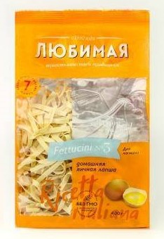 Макароны Любимая марка 400г лапша лагман феттучини
