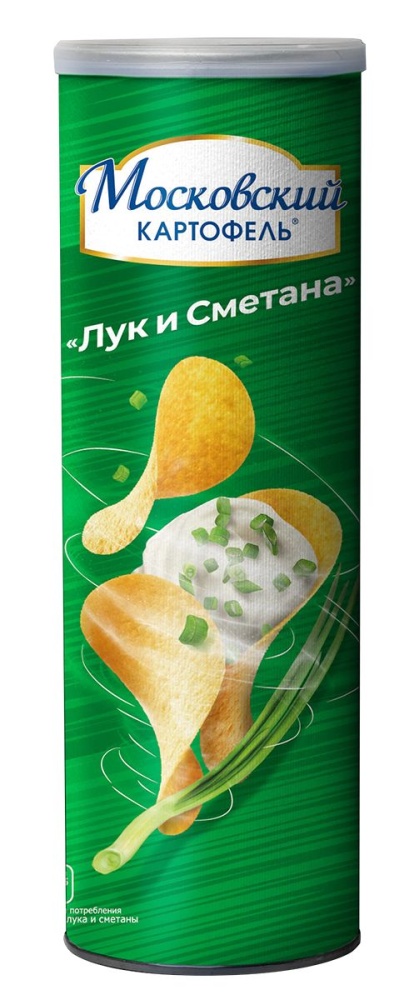 Чипсы Московский картофель 110г туба/лук/сметана