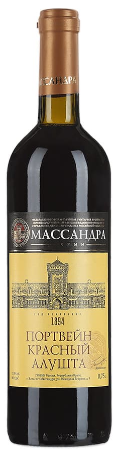 Вино Массандра портвейн Алушта 0,75л 17% кр РОССИЯ