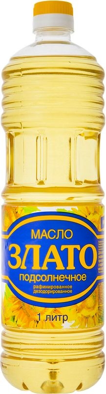 Масло подсолнечное Злато 1л раф