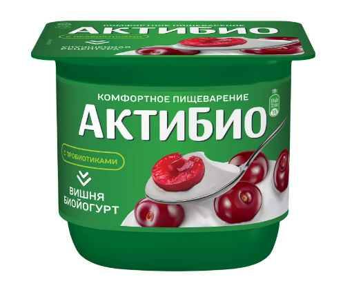 Йогурт Актибио 2,9% 130г вишня БЗМЖ