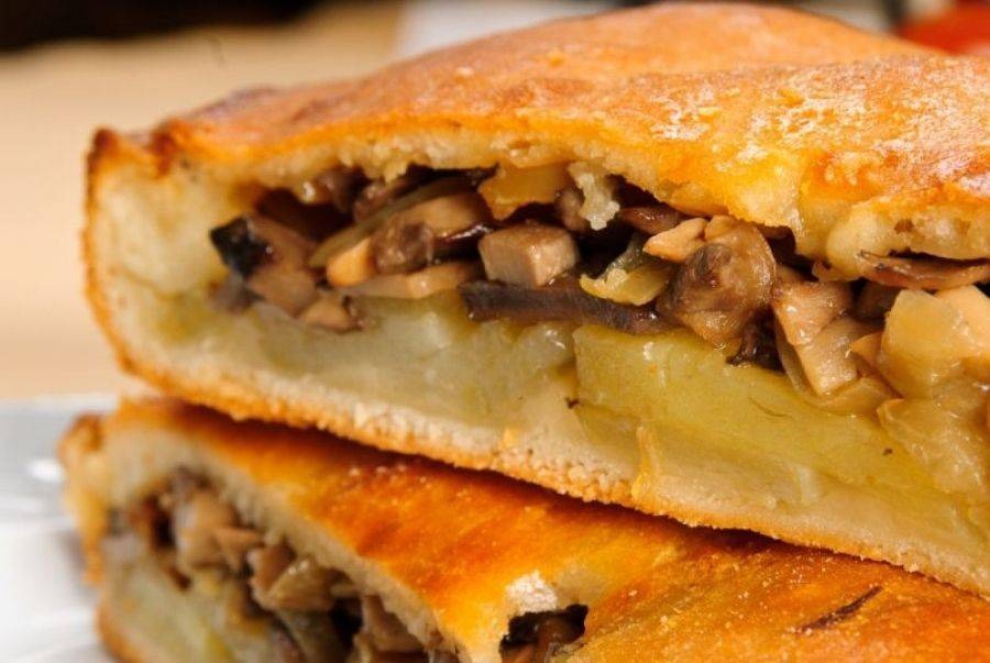 Пирог постный с картофелем и грибами 1шт