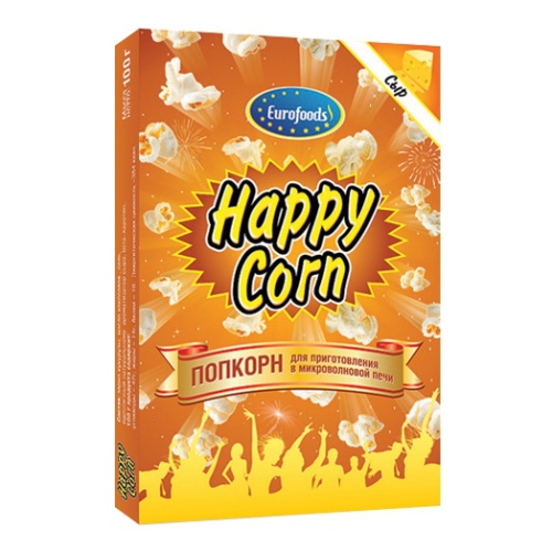 Попкорн Хэппи корн 100г д/свч сыр