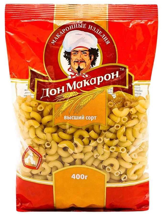 Макароны Дон Макарон 400г рожки рифленые