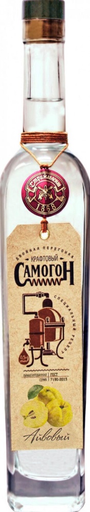 Самогон крафтовый айвовый 0,5л 38% РОССИЯ