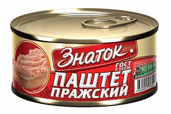 Паштет Знаток 230г пражский