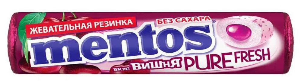 Жевательная резинка Ментос 15,5г вишня