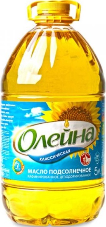 Масло подсолнечное Олейна 5л раф