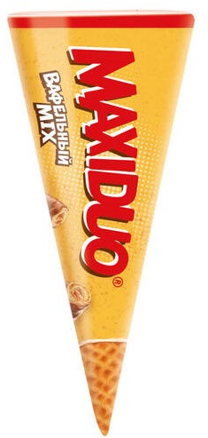 Рожок МаксиДуо 80г вафельный микс