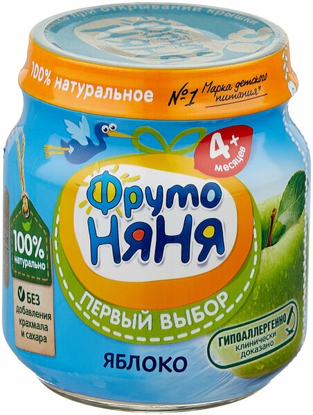 Пюре ФрутоНяня 100г яблоко