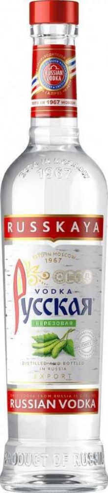 Водка Русская 0,5л 40% березовая