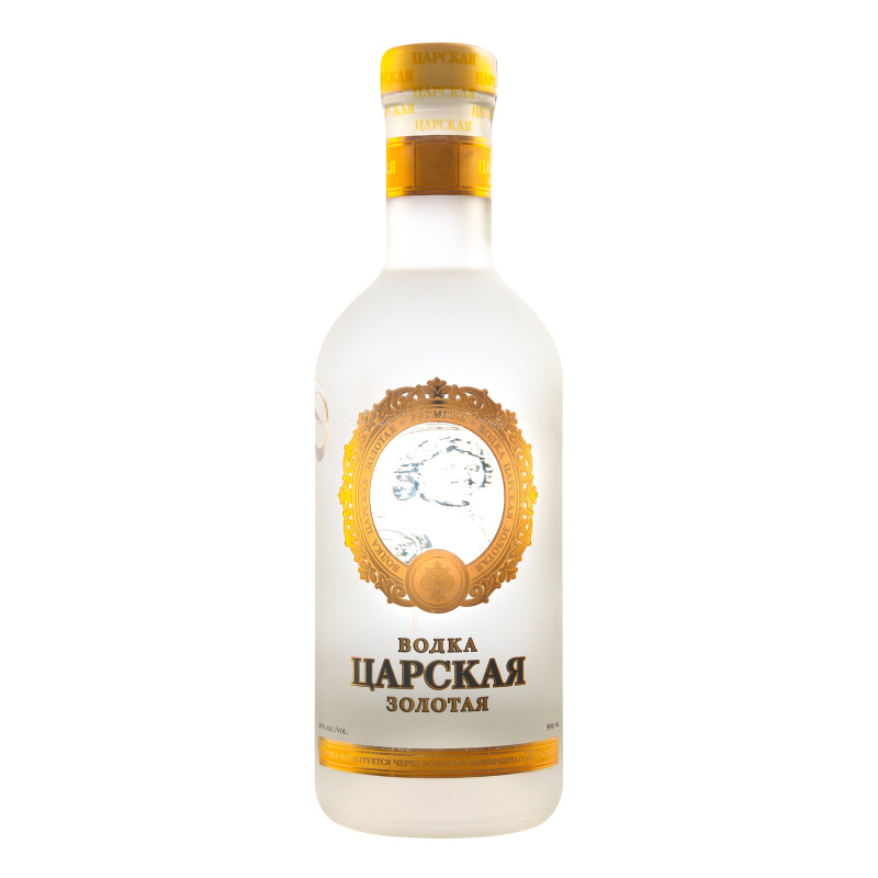 Водка Царская 0,5л 40% золотая