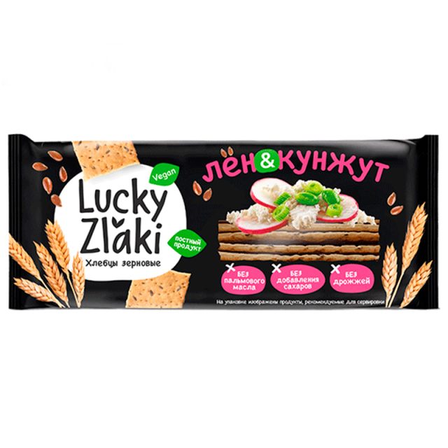 Хлебцы Лаки Злаки 105г лен/кунжут