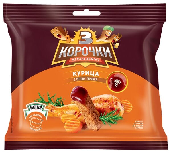 Сухарики Три корочки 60г курица терияки 