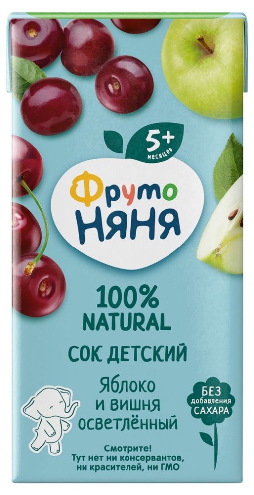 Сок ФрутоНяня 200мл яблоко/вишня