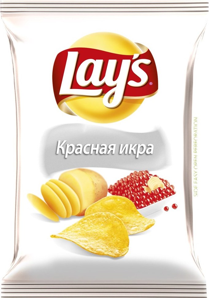 Чипсы Лейс 120г красная икра