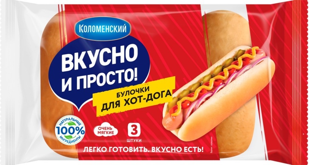 Булочки для хот-догов 1/3шт Коломенский