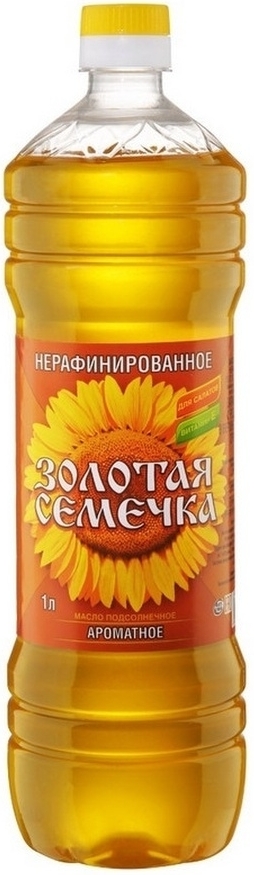 Масло подсолнечное Золотая семечка 1л н/раф