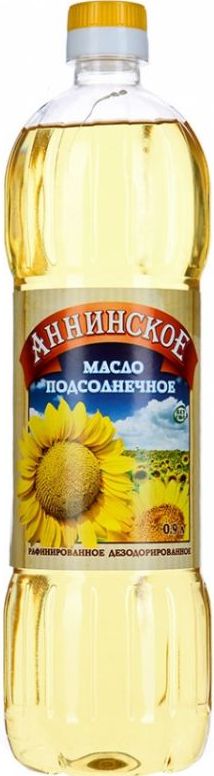 Масло подсолнечное Аннинское 0,9л раф