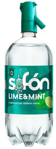 Вода газированная Сифон 1,45л аква элит-лайм/мята