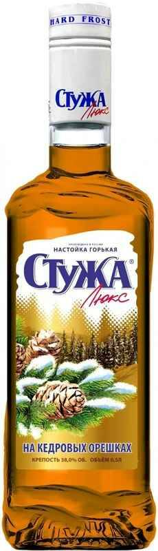 Наст-ка Стужа люкс 38% 0,5л на кедровых орешках
