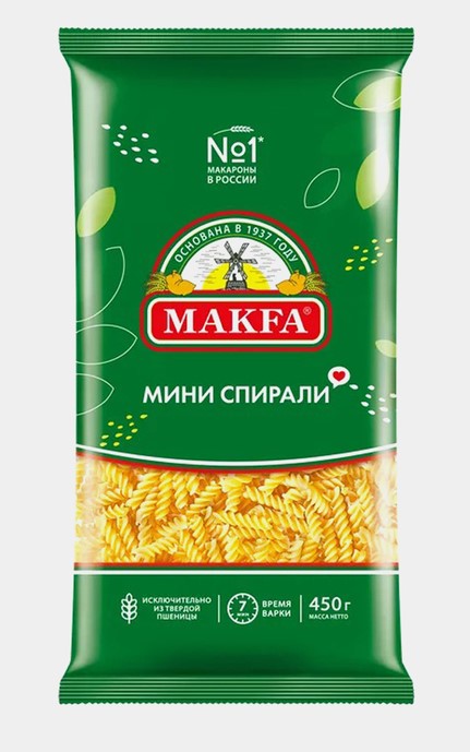 Макароны Макфа 450г спирали мини
