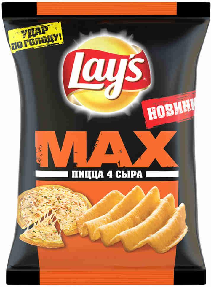 Чипсы Лейс Макс 100г пицца 4 сыра