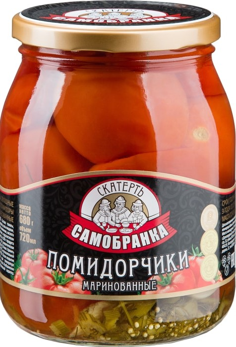 Томаты маринованные Скатерть самобранка 680г