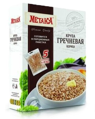 Крупа гречневая Метака 500г 5пак*100г