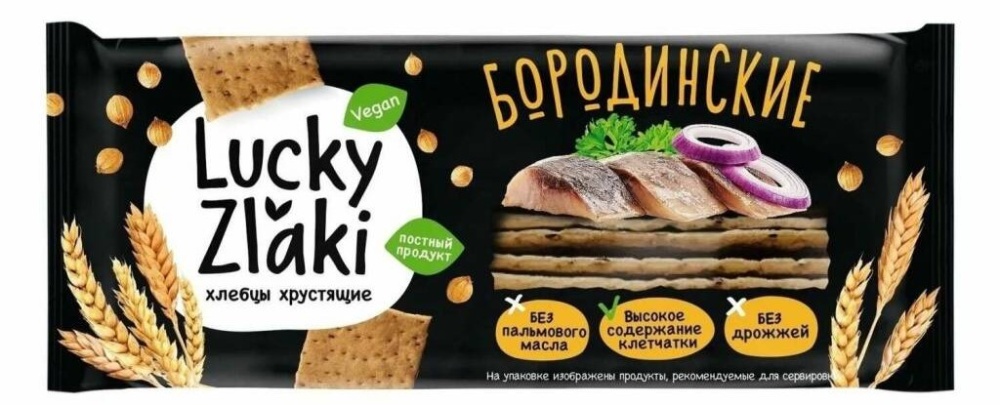 Хлебцы Лаки Злаки 105г бородинские