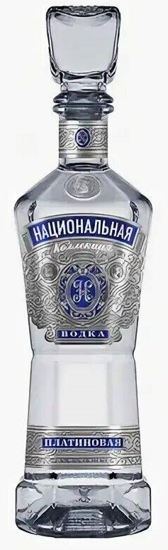 Водка Национальная коллекция ПЛАТИНОВАЯ 40% 0.5л
