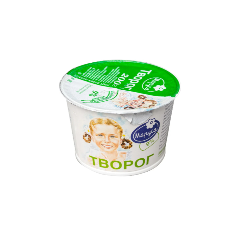 Творог Маруся 9% 200г БЗМЖ