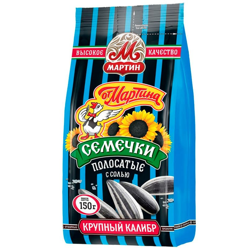 Семечки От Мартина 150г полосатые/суперсоль
