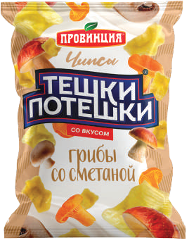 Чипсы Тешки-Потешки 100г грибы/сметана