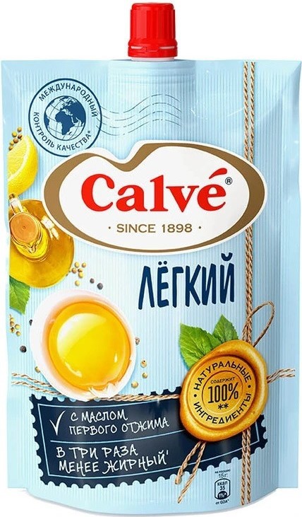 Майонез Кальве 230г легкий