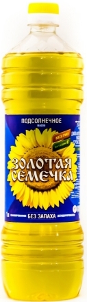 Масло подсолнечное Золотая семечка 1л раф