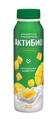 Йогурт Актибио пит 1,5% 260г манго/яблоко БЗМЖ