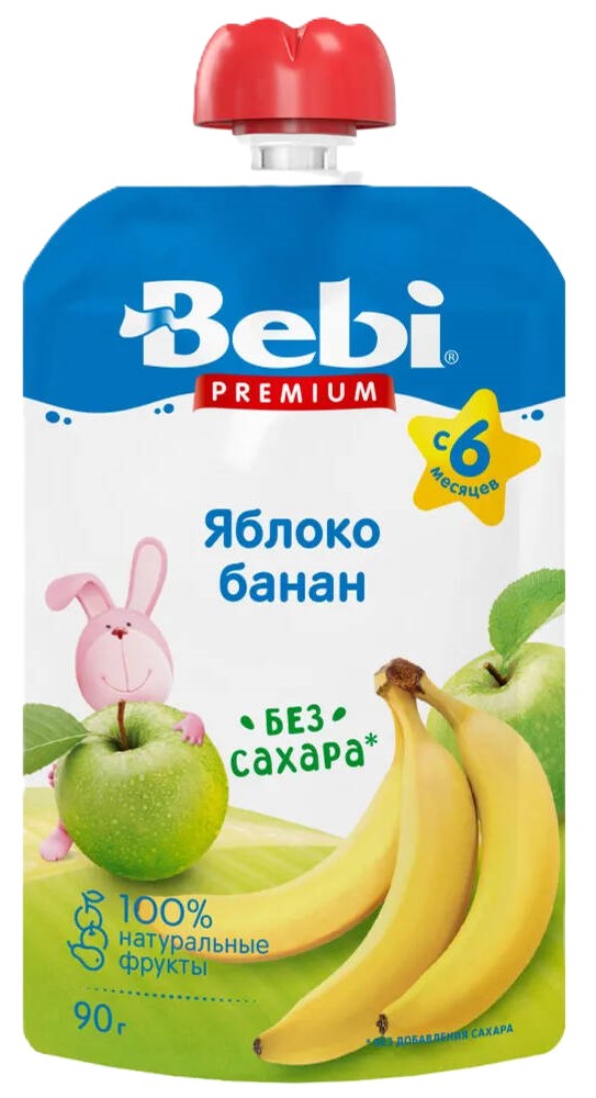 Пюре Беби премиум 90г яблоко/банан