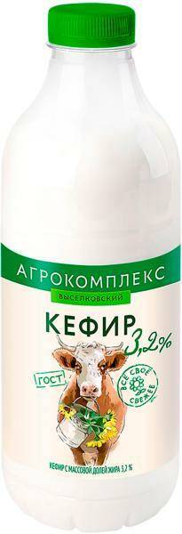 Кефир Агрокомплекс 3,2% 900г БЗМЖ