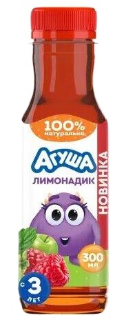 Лимонадик Агуша 300мл яблоко/малина/мелиса