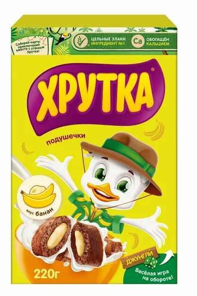 Готовый завтрак Хрутка 220г  подушечки банан