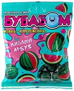 Жевательная резинка Бубабом 90г кислый арбуз