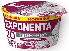 Продукт кисломолочный Экспонента Хай Про 160г вишня/пломбир БЗМЖ