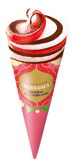 Рожок Бахрома 100г малина/сливки