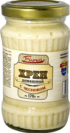 Хрен Барко 170г с чесноком ст
