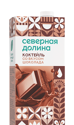 Коктейль молочный Северная долина 2,5% 950г шоколад БЗМЖ