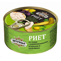 Риет Штурвал 115г тунец с огурцами и базиликом
